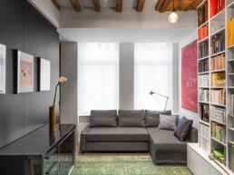 Rénover une maison dans le Vieux-Lille - chambre-décoration-bibliotheque - Maison Touro