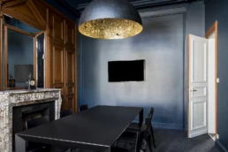 Aménager un espace de travail - étude notariale à Wattrelos - bureau bleu gris -Maison Touro