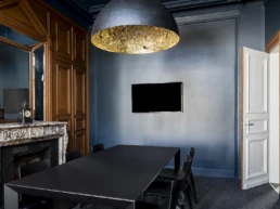 Aménager un espace de travail - étude notariale à Wattrelos - bureau bleu gris -Maison Touro